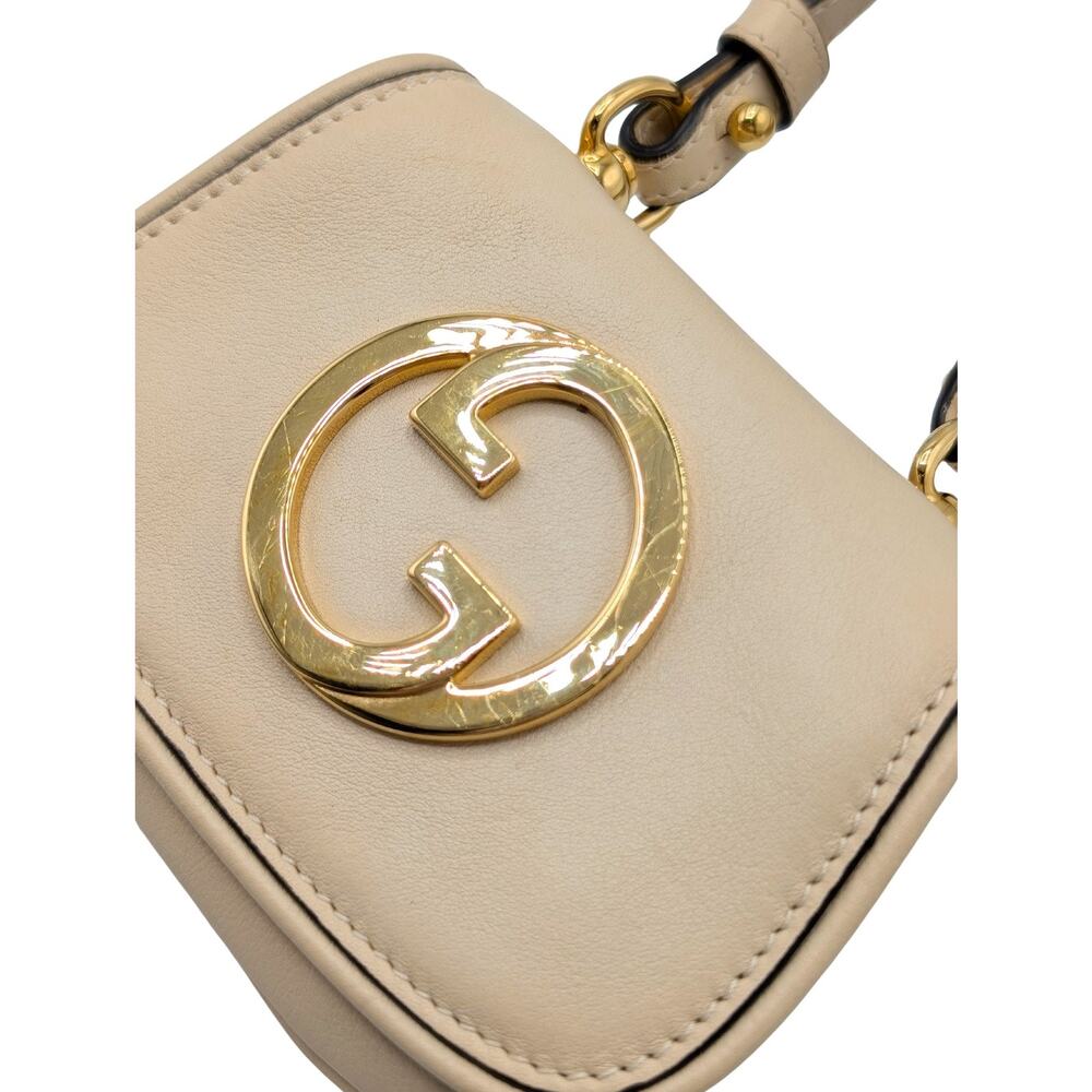 Gucci Cream Leather Blondie GG Mini Crossbody - Picture 4 of 9